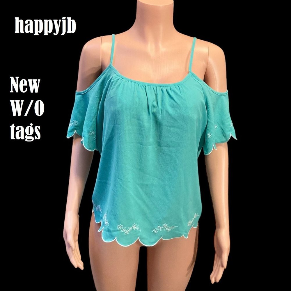 NWOT Vintage HeartSoul Cold Shoulder Halter Top Blouse Size L